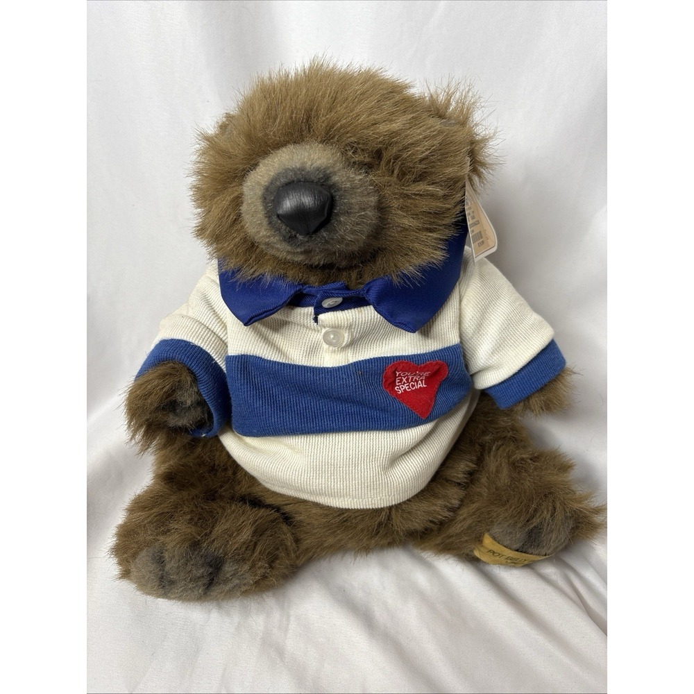 Vtg 1994 Pot Belly Fancy Zoo Brown Bear Plush You're Extra Special